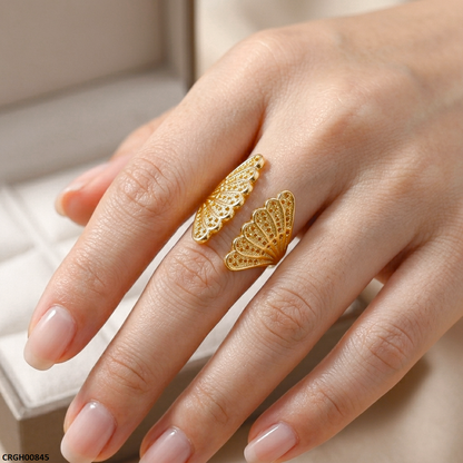 CRGH00845 NMS Butterfly Wings Stainless Steel Ring Adjustable - CRGH