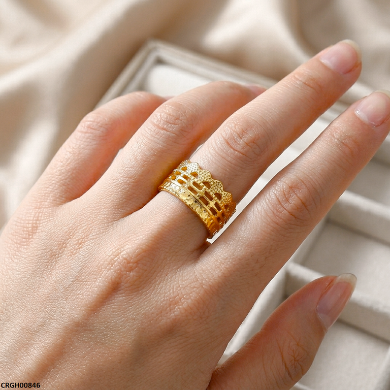 CRGH00846 NMS Crown Stainless Steel Ring Adjustable - CRGH