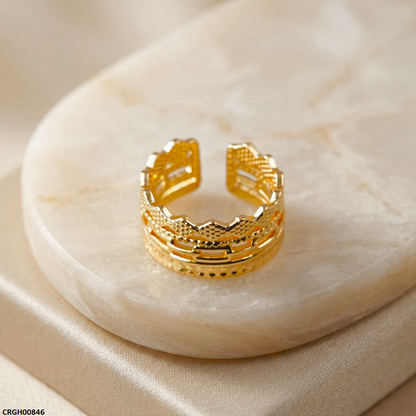 CRGH00846 NMS Crown Stainless Steel Ring Adjustable - CRGH