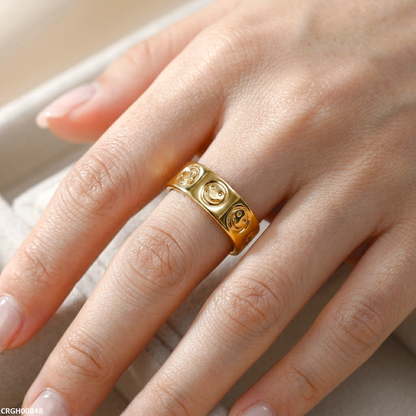 CRGH00848 NMS Smile Emoji Stainless Steel Ring Adjustable - CRGH