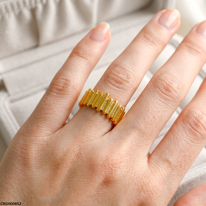 CRGH00852 NMS Golden Bars Stainless Steel Ring Adjustable - CRGH