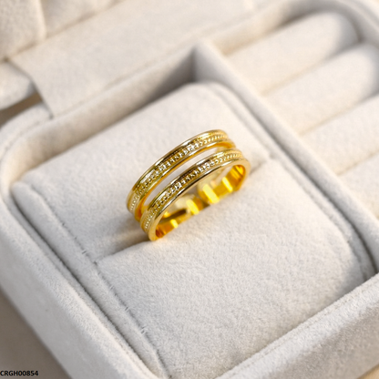 CRGH00854 NMS Twin Crown Stainless Steel Ring Adjustable - CRGH