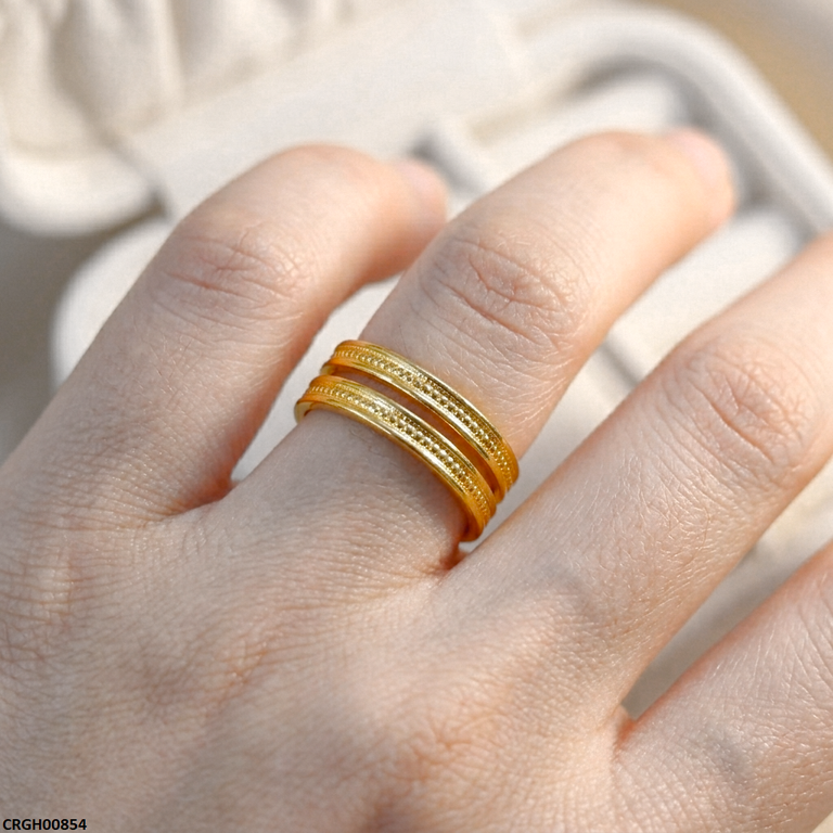 CRGH00854 NMS Twin Crown Stainless Steel Ring Adjustable - CRGH