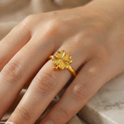 CRGH00862 NMS Clover Flower Stainless Steel Ring Adjustable - CRGH