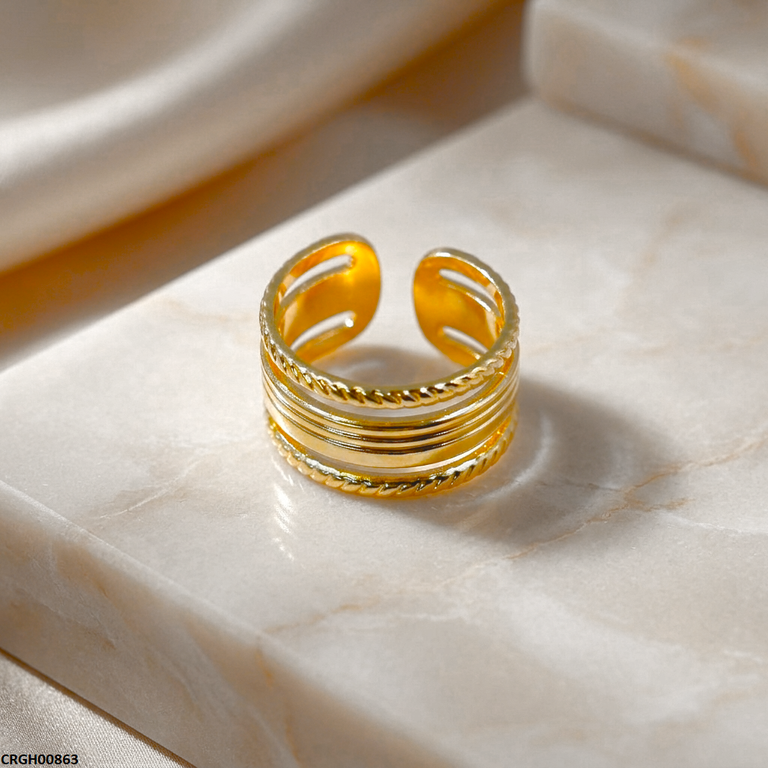 CRGH00863  NMS Stainless Steel Triple Layer Ring Adjustable - CRGH