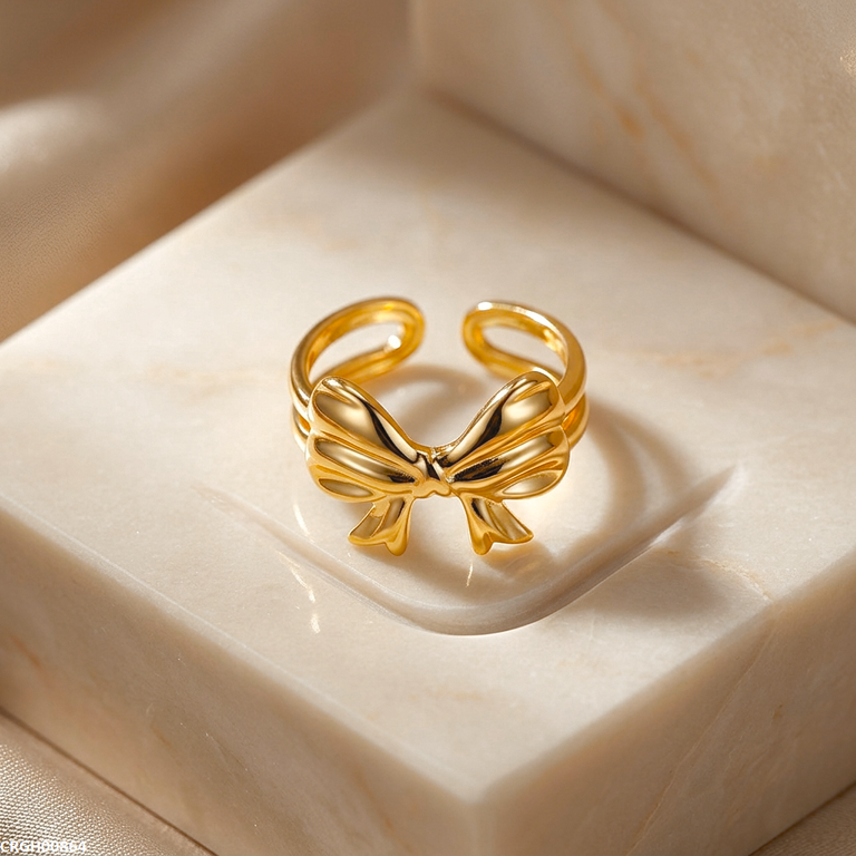 CRGH00864 NMS Bow Stainless Steel Ring Adjustable - CRGH