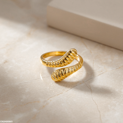 CRGH00865 NMS Wave Stainless Steel Ring Adjustable - CRGH