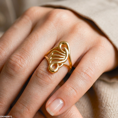 CRGH00871 NMS Swirl Wave Stainless Steel Ring Adjustable - CRGH