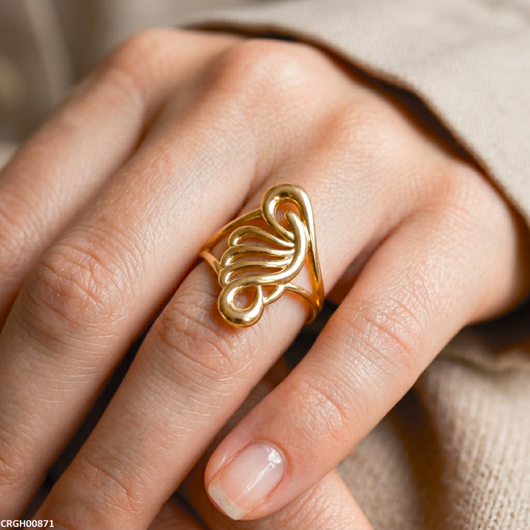 CRGH00871 NMS Swirl Wave Stainless Steel Ring Adjustable - CRGH