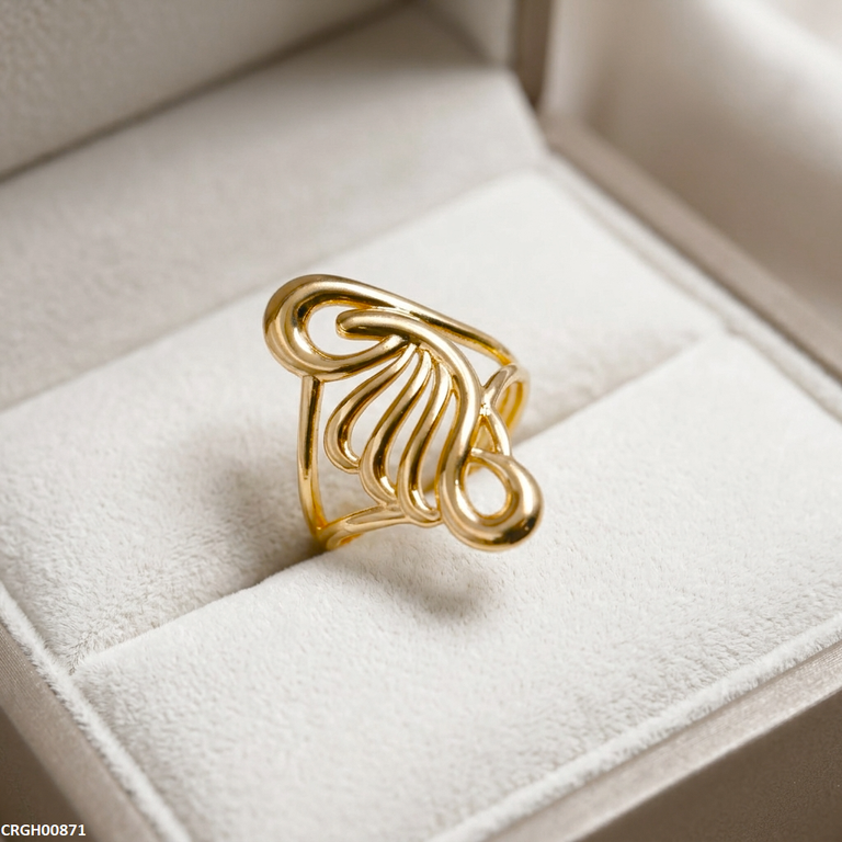 CRGH00871 NMS Swirl Wave Stainless Steel Ring Adjustable - CRGH