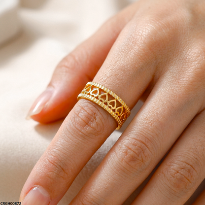 CRGH00872 NMS Cut Out Heart Stainless Steel Ring Adjustable - CRGH