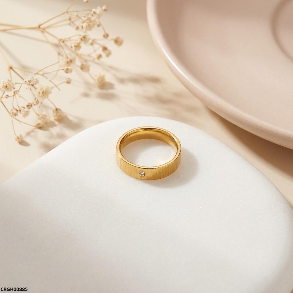 CRGH00885 MOX Round Stainless Steel Oval Vintage Ring - CRGH