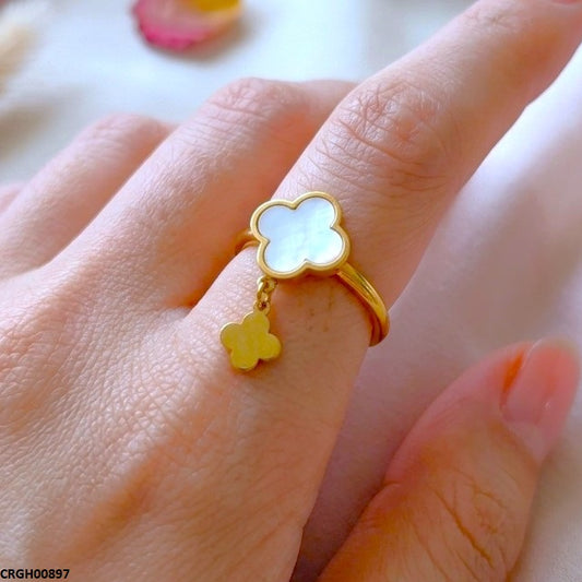 CRGH00897 MOX Stainless Steel Double Flower Ring - CRGH