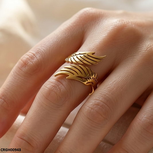CRGH00943 MOX Stainless Steel Double Wings Ring - CRGH