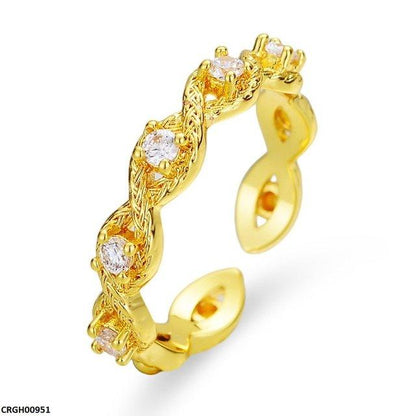 CRGH00951 ZFQ Round Stone Ring Adjustable - CRGH