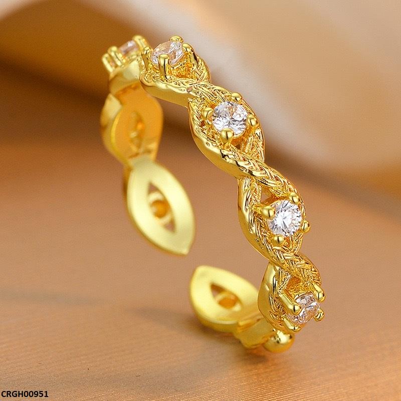 CRGH00951 ZFQ Round Stone Ring Adjustable - CRGH