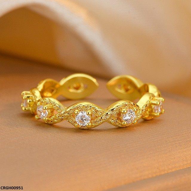 CRGH00951 ZFQ Round Stone Ring Adjustable - CRGH
