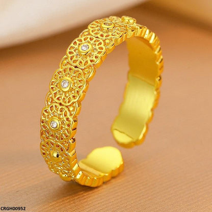 CRGH00952 ZFQ Round Flower Ring Adjustable - CRGH