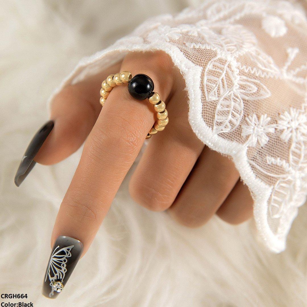 CRGH664 YYE Pearl Round Ring Adjustable