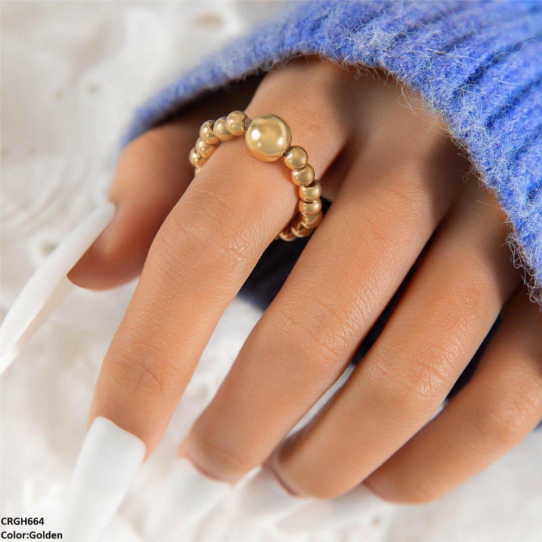 CRGH664 YYE Pearl Round Ring Adjustable
