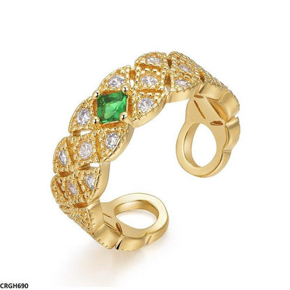 CRGH690 JJS Square Stone Ring Adjustable