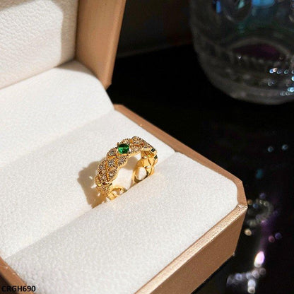 CRGH690 JJS Square Stone Ring Adjustable