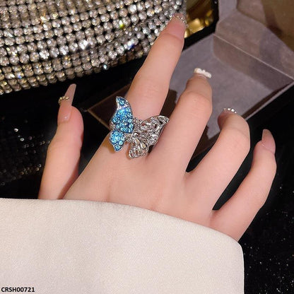 CRSH00721 HJF Butterfly Adjustable Ring - CRSH