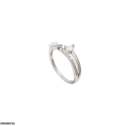CRSH00722 HJF Triangle Pearl  Ring 6 Size - Crsh