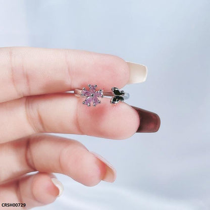 CRSH00729 SJS Butterfly/Flower Ring Adjustable - CRSH