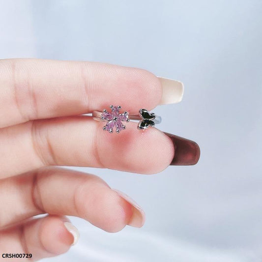 CRSH00729 SJS Butterfly/Flower Ring Adjustable - CRSH