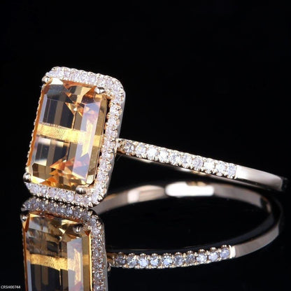 CRSH00744 GWH Rectangle Stone Ring - CRSH