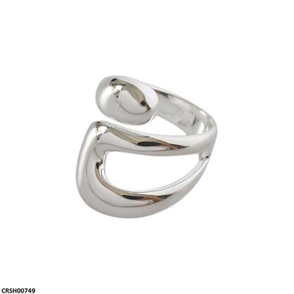 CRSH00749 WNS Imp Wrap Silver Ring Adjustable - CRSH