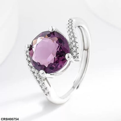 CRSH00754 BLX Round Stone Ring Adjustable - CRSH