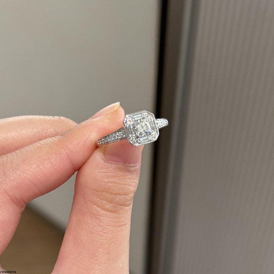 CRSH00776 KRL Square Round Stone Ring Adjustable - CRSH