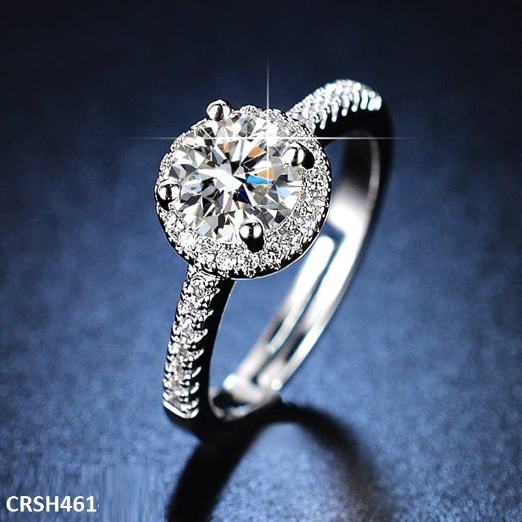 CRSH461 ZFQ Round Birthstone Ring Adjustable