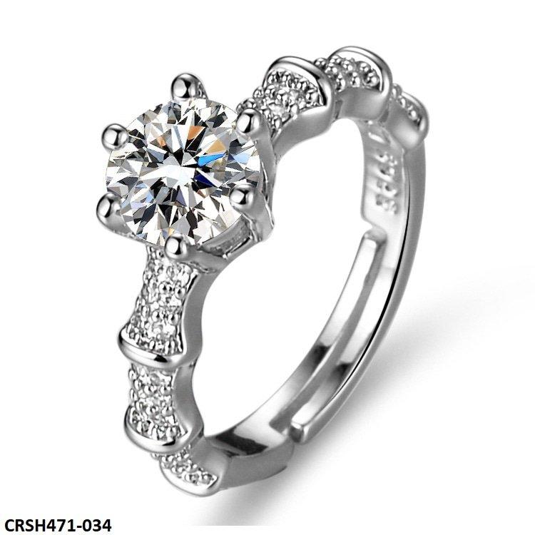 CRSH471 ZFQ Step Birthstone Ring Adjustable