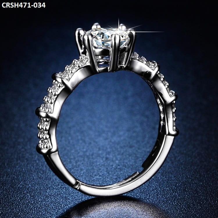 CRSH471 ZFQ Step Birthstone Ring Adjustable