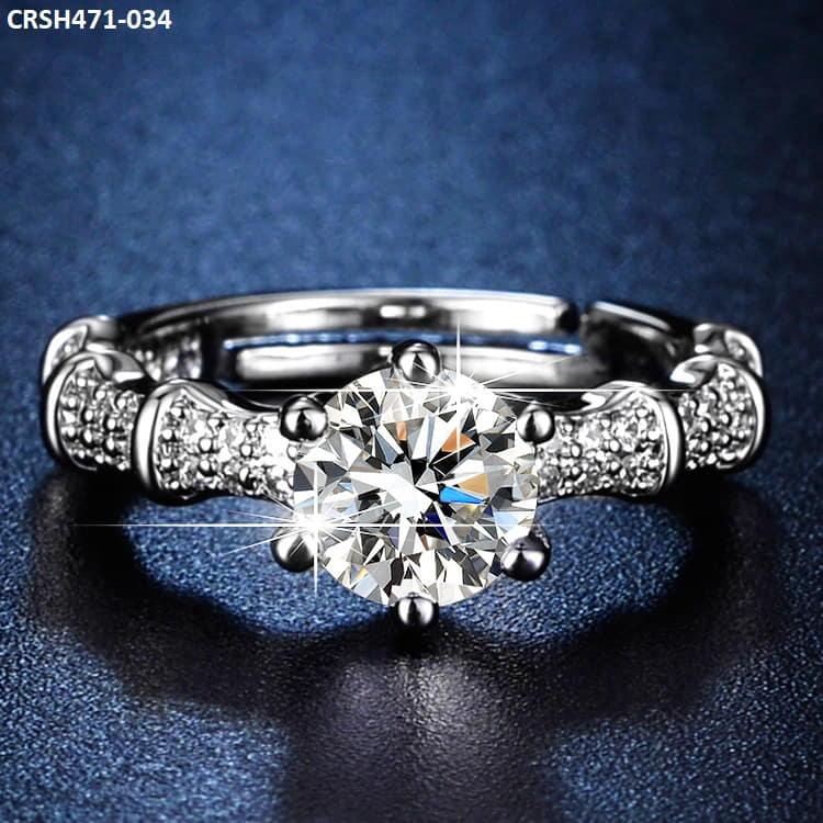 CRSH471 ZFQ Step Birthstone Ring Adjustable