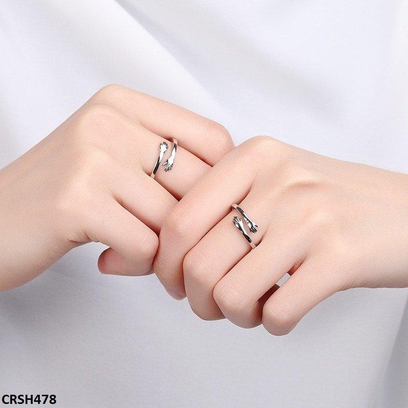 CRSH478 BLX Hug Couple Ring Adjustable