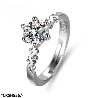 CRSH556 ZFQ ZigZag Catherdral Ring Adjustable