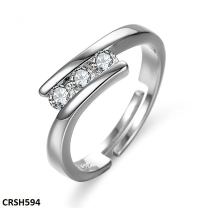 CRSH594 ZFQ Circle layered Cross Adjustable Ring