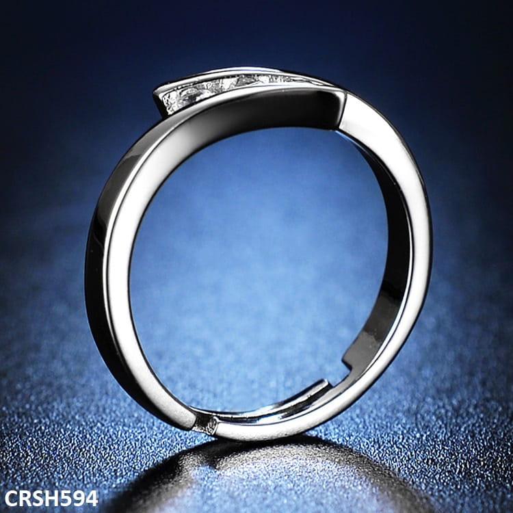 CRSH594 ZFQ Circle layered Cross Adjustable Ring