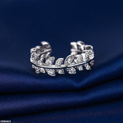CRSH653 BLX Leaf Layered Ring Adjustable