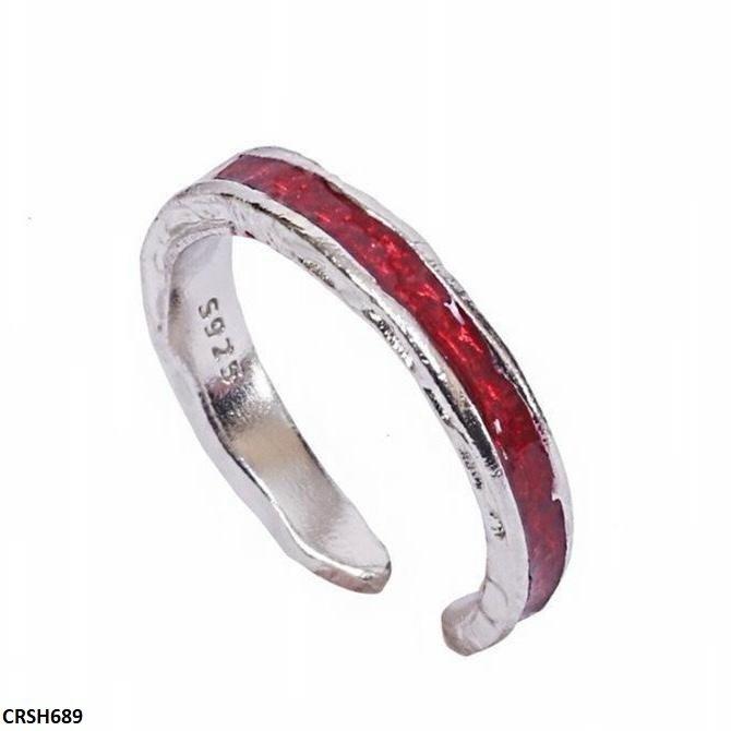 CRSH689 SJS Red Lava Ring Adjustable