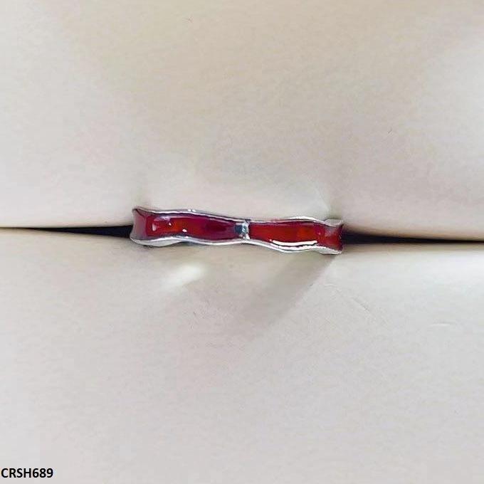 CRSH689 SJS Red Lava Ring Adjustable