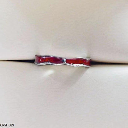 CRSH689 SJS Red Lava Ring Adjustable