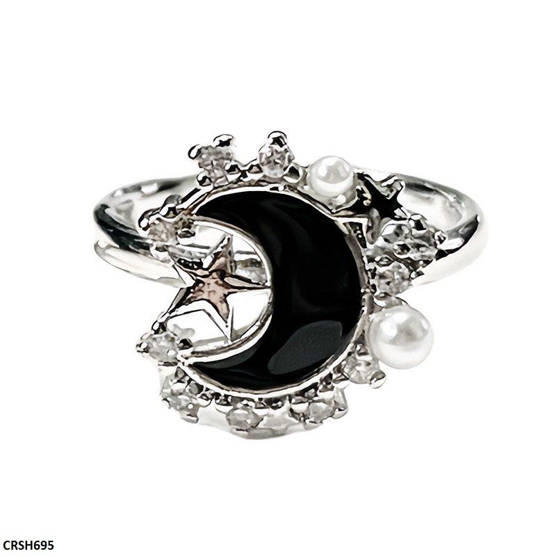 CRSH695 JJS Moon/Star Ring Adjustable