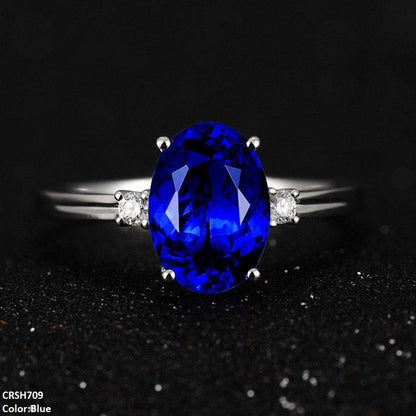 CRSH709 KRL Oval Stone Ring Adjustable