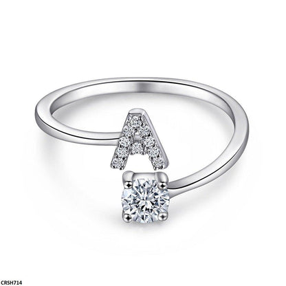 CRSH714 ZFQ A Alphabet Ring Adjustable