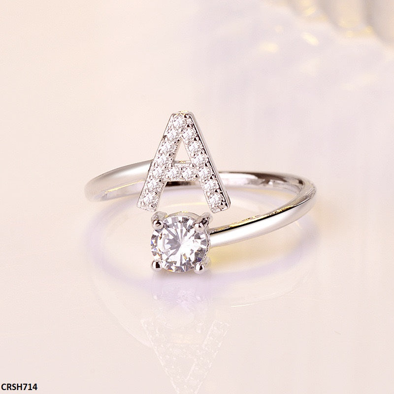 CRSH714 ZFQ A Alphabet Ring Adjustable